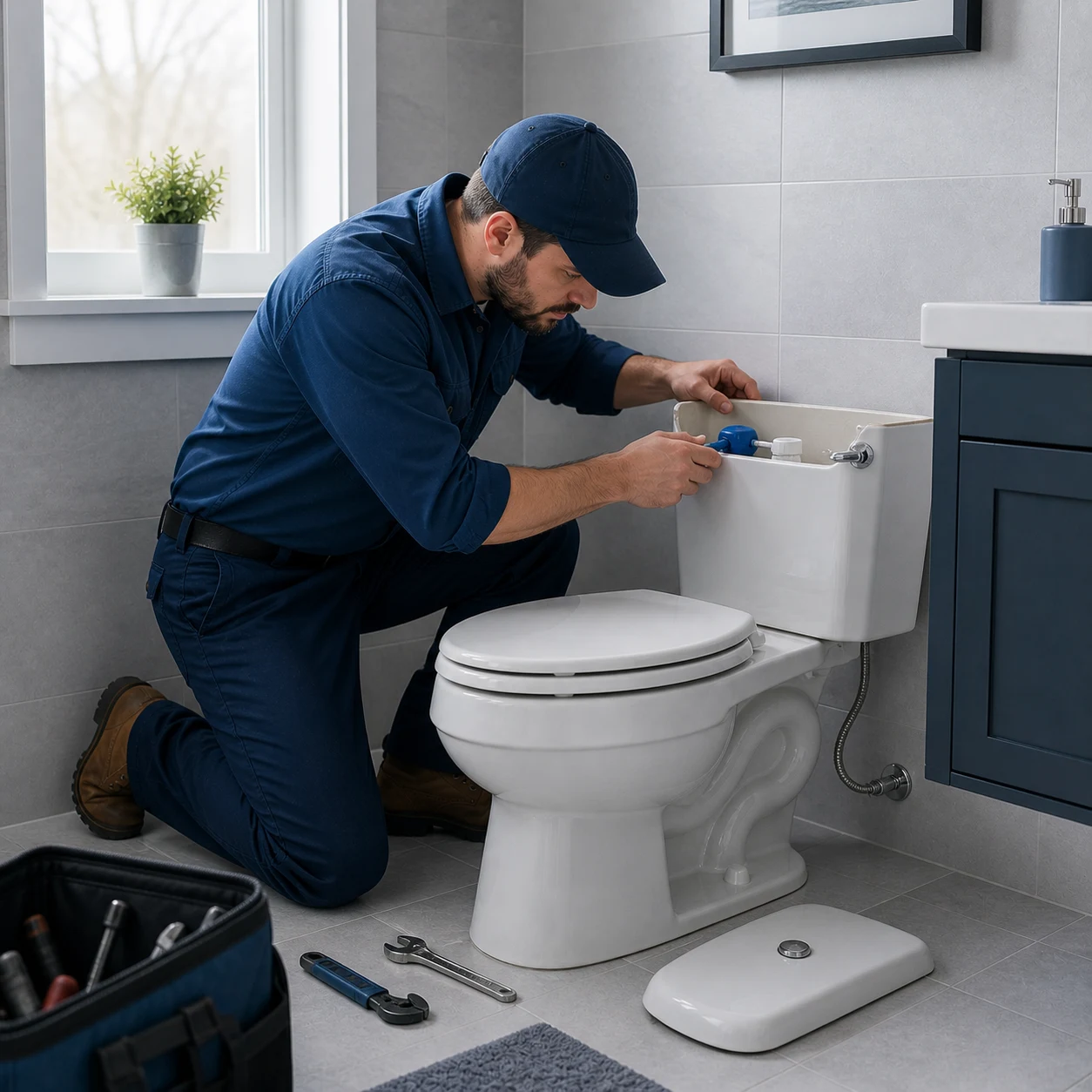 Toilet repair and installation in Bracebridge